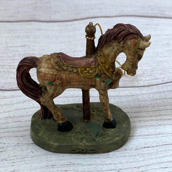 Carousel Horse Figurine Christmas Tree Ornament or Tabletop Decor 2 3/4" Tall - Picture 14 of 14